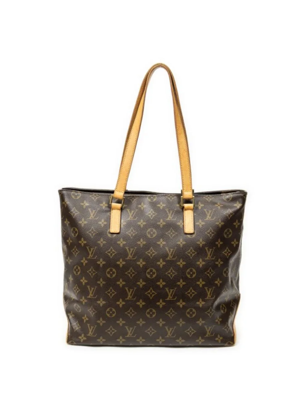 Louis Vuitton Cabas Mezzo Brown Monogram Canvas Tote Bag